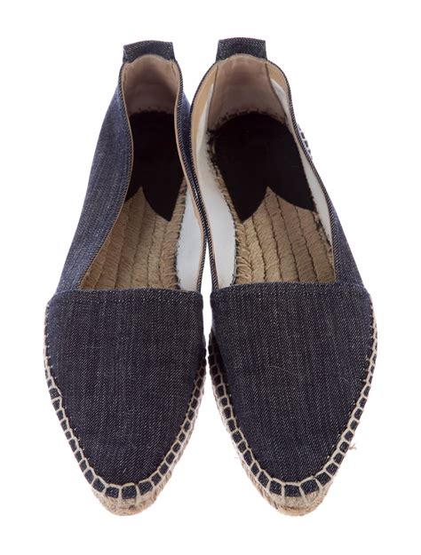 Paul Andrew Denim Pointed Toe Espadrilles Shoes Paa20576 The Realreal