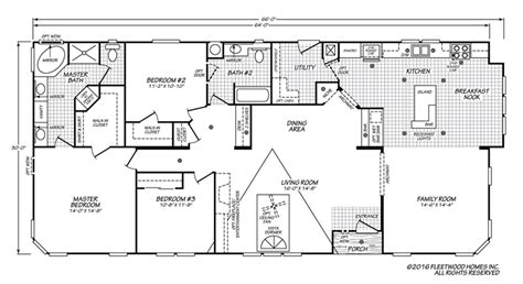 Primary Bedroom Double Wide Fleetwood Mobile Home Floor Plans Happy