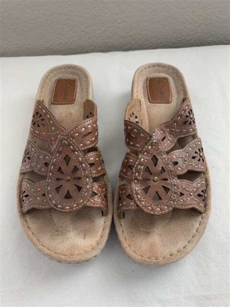 Womens Clarks Artisan Brown Leather Sandals Sz 8 M Elnc Ebay