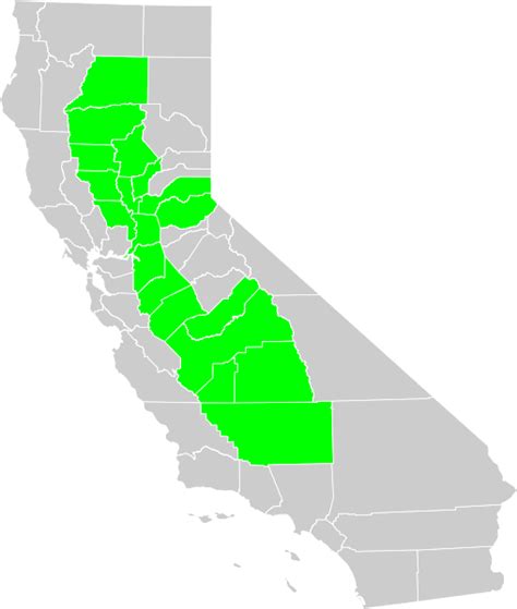 Filecalifornia Central Valley County Mapsvg Wikipedia
