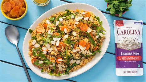 Brown rice ideas rice with greens and eggs saute spinach, collards, kale, or any other hearty green in olive oil with sliced garlic, salt, and pepper. Wild Rice Salad with Moroccan Spices | Carolina® Rice