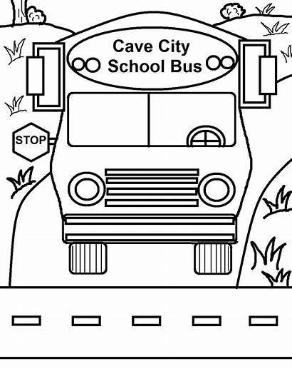 Bus Coloring Pages Printable Cave Caveman Bestcoloringpagesforkids