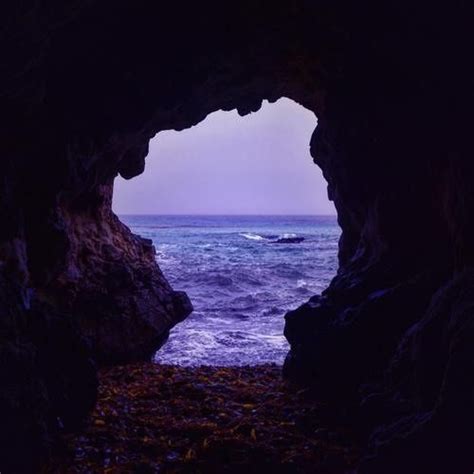 Purple Cave And Sea Image Ocean Images Purple Aesthetic Iphone