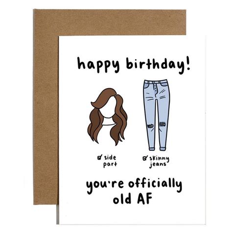 side parts and skinny jeans birthday card brittany paige outer layer