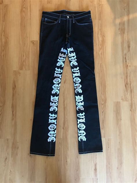Vlone Vlone Denim Jeans Live Vlone Die Vlone Old English Dc Pop Up Exclusive Size 29 Grailed