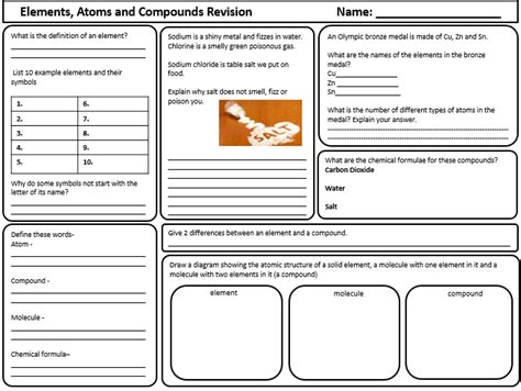 Materials needed to prepare for this lesson you will need the following supplies: 30 Atoms And Elements Worksheet - Notutahituq Worksheet ...