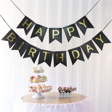 Buy 1 Set Paper Happy Birthday Party Bunting Banner Decorations Hanging