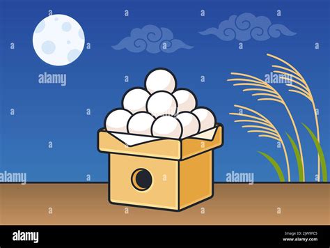 Japanese Moon Viewing Stock Vector Images Alamy