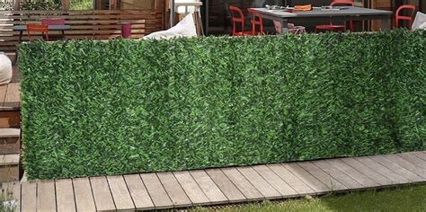 Slat fencing stratco ezi slat fencing and screening is custom designed to forest 5 11 x 5 11 pressure treated contemporary slatted fence panel 1 8m x 1 8m wooden fence panels fence panels for sale fence panels. Amazon.com : Synturfmats Artificial Hedge Slats Panel for ...