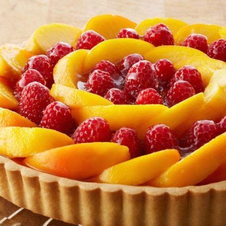 Peach Raspberry Tart chef anna olson | Custard tart, Tart recipes, Desserts