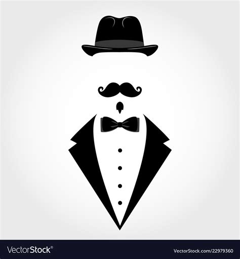 Suit Icon Isolated On White Background Gentleman Vector Image