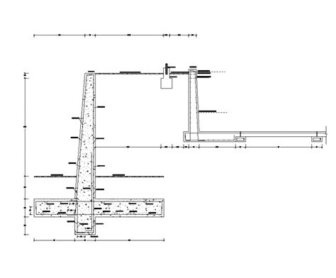 Structure Details Of Retaining Wall Construction Cad