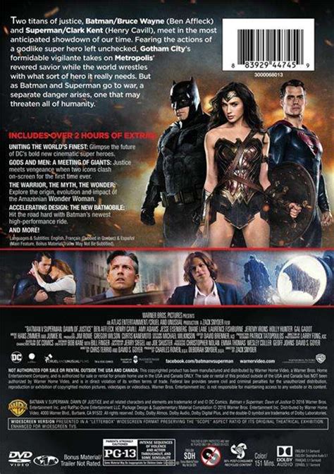 Batman V Superman Dawn Of Justice Dvd 2016 Dvd Empire
