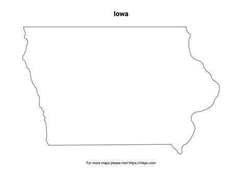 Printable Iowa State Outline · Inkpx