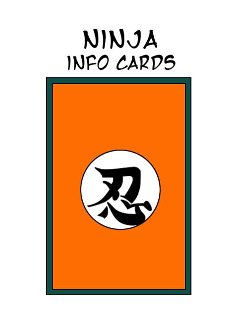 Ninja cards is a smaller toy brand which competes against other toy brands like michaels, lego and society 6. ninja info cards by riddley94 on deviantART