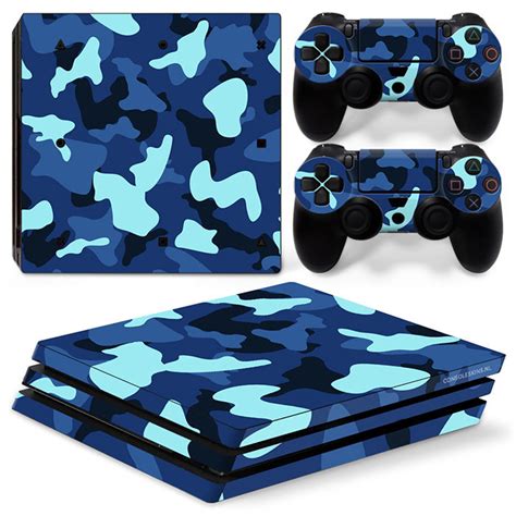 Army Camo Blauw Zwart Ps4 Pro Console Skins Ps4 Pro Console Skins