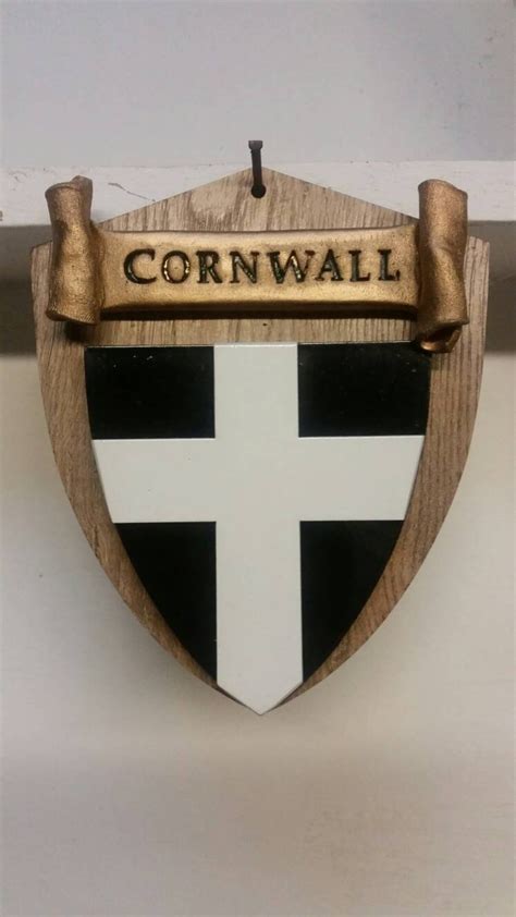 The Flag Of Cornwall In A Shield Design Below A Handmade Etsy