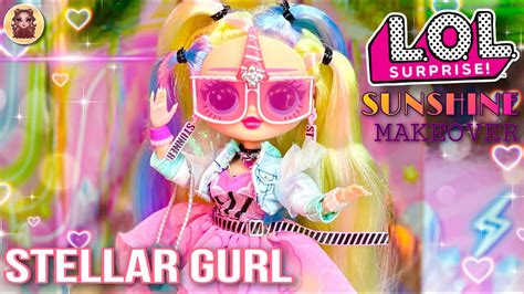 lol surprise omg sunshine makeover stellar gurl doll review and unboxing youtube