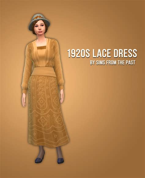 Simsfromthepast 1920s Lace Dress My First Custom Content This Is A