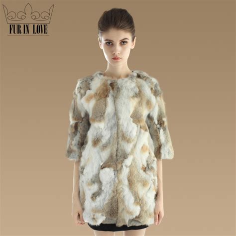 2017 new real rabbit fur coat for women natural rabbit fur jacket genuine leather winter warm