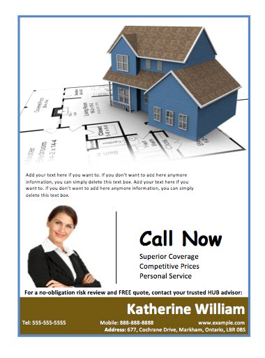 real estate agent portfolio flyer template  template