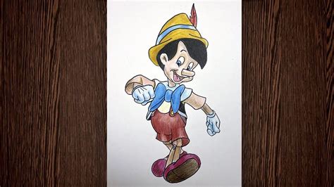 How To Draw Pinocchio Cartoon Drawing With Pencil Youtube