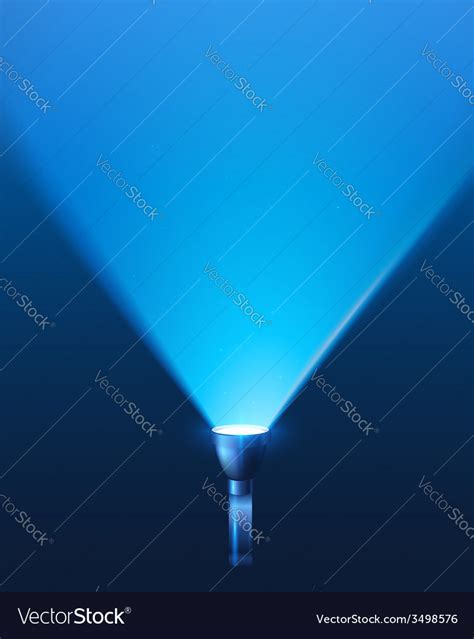 Blue Shining Flashlight Light Background Vector Image