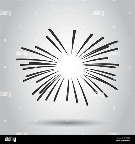 Vintage Sunburst Vector Icon Sun Sketch Burst Doodle Illustration