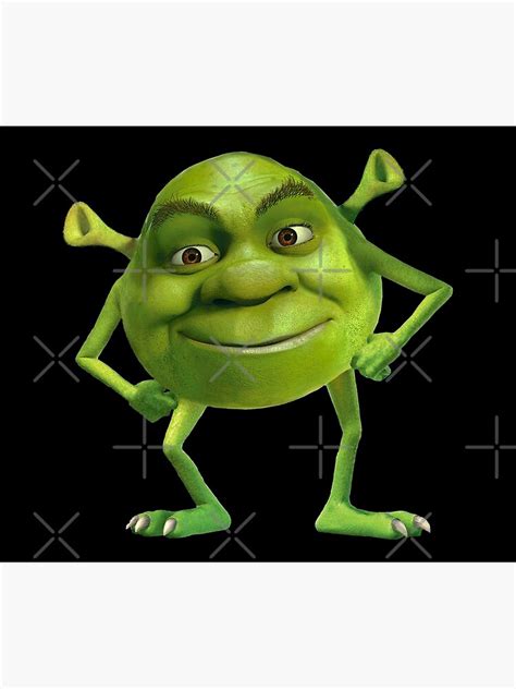 Shrek Meme Face Shrek Wazowski Poster For Sale By Finepaint Redbubble