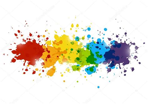 Rainbow Paint Splashes Stock Vector Image By ©huhli13 113714616