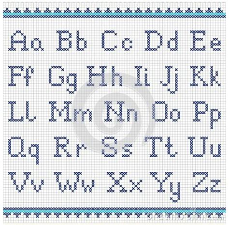 Small Alphabet Modello Di Cucitura Alfabeto Punto Croce Lettere