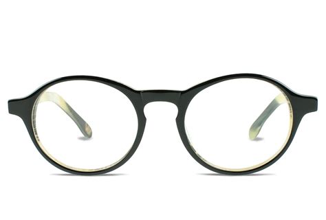 roosevelt round black rimmed glasses with keyhole bridge fashion eye glasses black rimmed