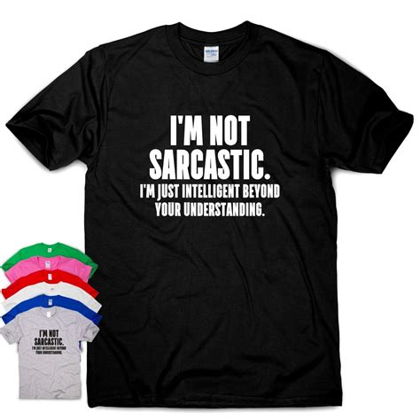 Eu NÃo Sou SarcÁstico Humor Tee Slogan Engraçado T Shirt Dos Homens Das