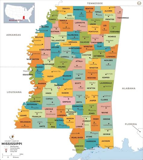 Mississippi County Map County Map With Cities