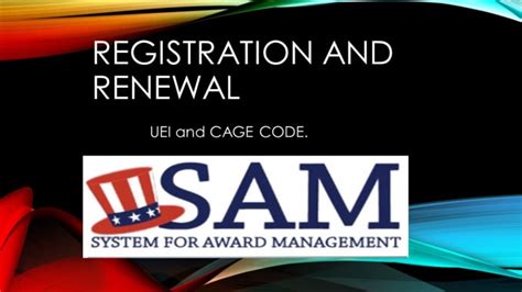 Get Uei And Register Or Renew The System Of Award Management Sam