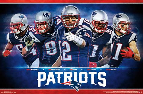 New England Patriots Team 2016 Football Sports Poster 22x34