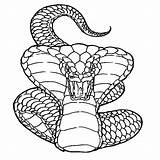 Cobra Coloring Snake Pages King Drawing Deadly Realistic Attack Snakes Viper Color Kai Kids Head Ninjago Printable Animal Rattlesnake Serpentine sketch template