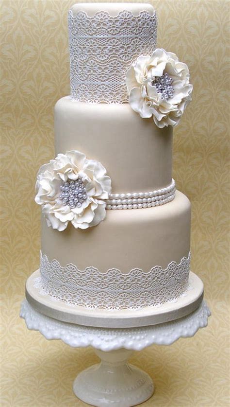 Sugar Lace Wedding Cake Decorated Cake By Lynette Cakesdecor