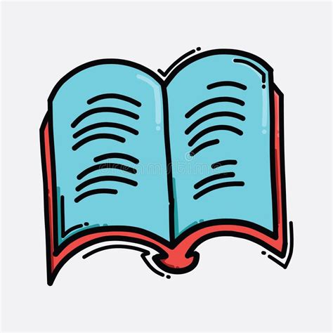 Book Color Vector Icon Drawing Sketch Illustration Hand Drawn Line