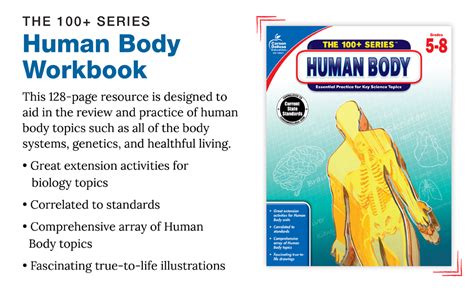 Carson Dellosa The 100 Series Human Body Workbook For Kids Human