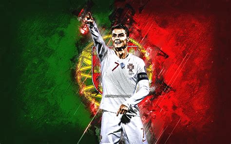 Cristiano Ronaldo Flag Of Portugal Portugal National Football Team