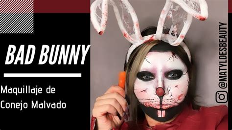 Evil Bunny Makeup Hallowen Makeup Conejo Malvado Youtube