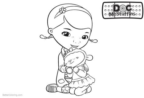 Doc McStuffins Lambie and Dottie Coloring Pages - Free Printable