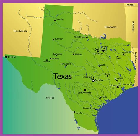 Texas Rivers Map | Large Printable High Resolution and Standard Map