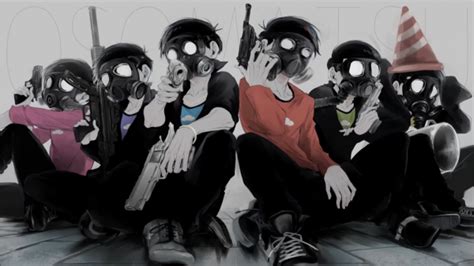 Wallpaper 1600x900 Px Anime Boys Gas Masks 1600x900 1182163