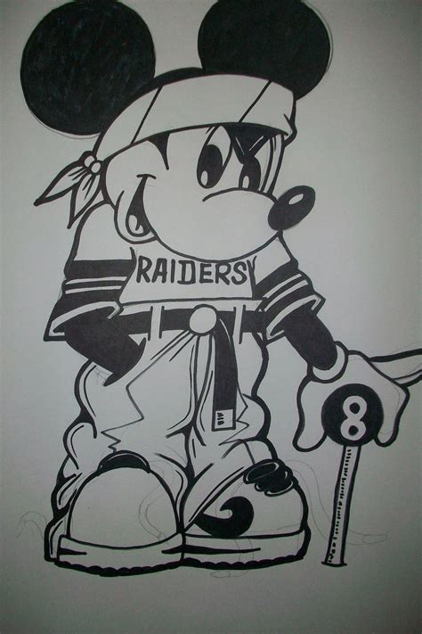 Download and discover more similar hd wallpaper on wallpapertip. Gangster Mickey Mouse Drawing cakepins.com | Raiders Baby ...