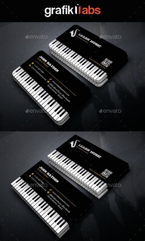 creative  piano business card creative business cards business