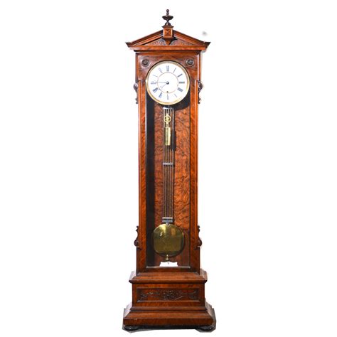 A 19th Century Walnut Vienna Regulator Floor Standing Clock