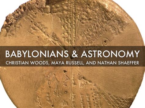 Babylonians And Astronomy By Christian Woods