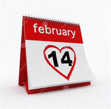 February 14th Calendar Stock Illustration Illustration Of Heart 28795385